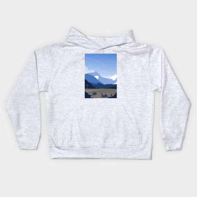 Himalaya Landscape Kids Hoodie by Zakaria Azis